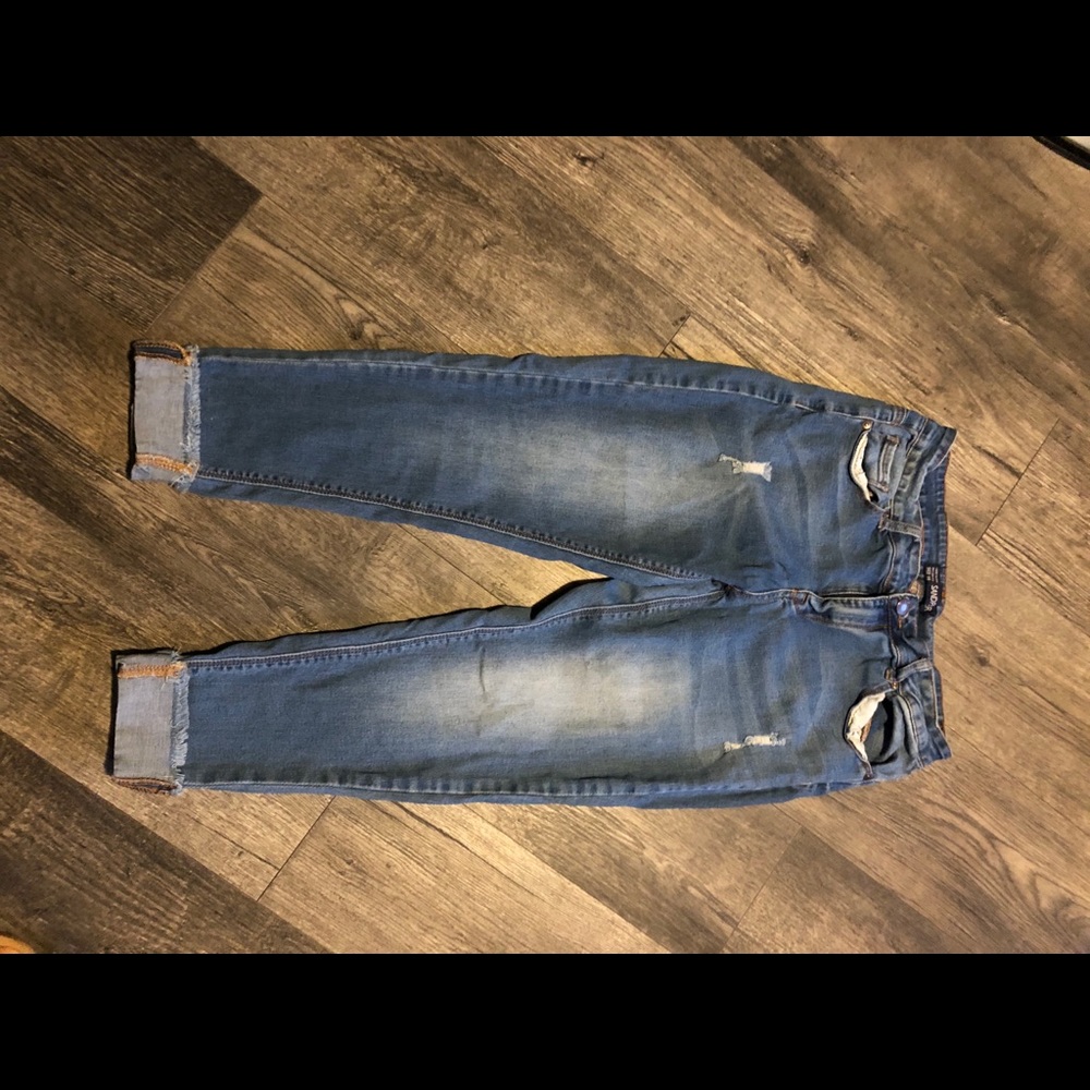 Sandpiper cropped distressed jeans